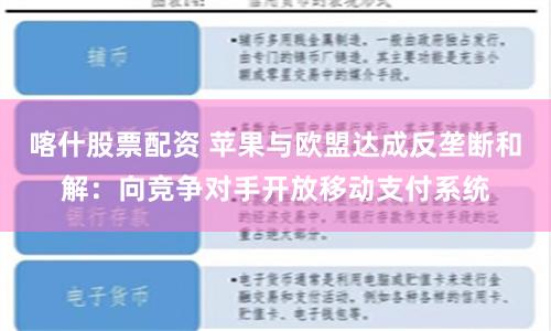 喀什股票配资 苹果与欧盟达成反垄断和解：向竞争对手开放移动支付系统
